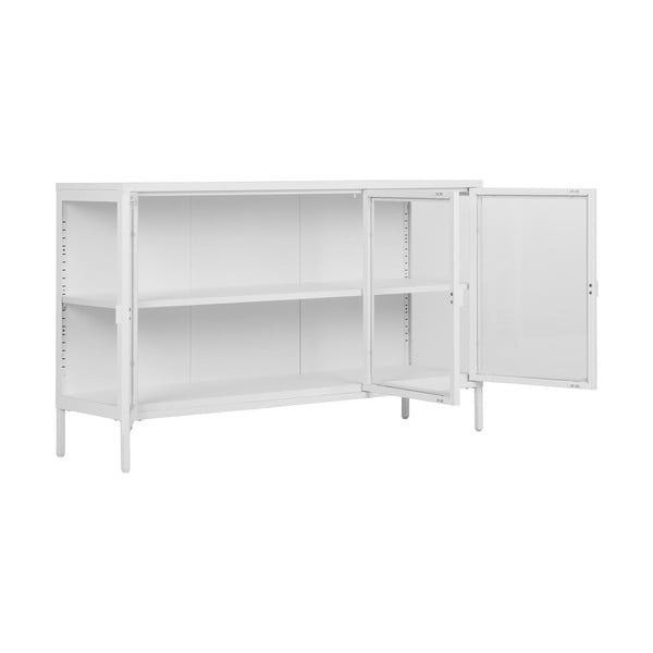 Vitrină albă din metal 140x85 cm Brisbane – House Nordic-image-2