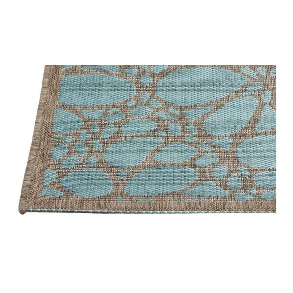 Covor adecvat pentru exterior Floorita Fiore, 160 x 230 cm, turcoaz-image-1