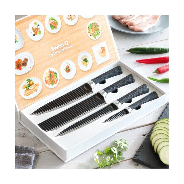 Set 4 cuțite din inox InnovaGoods Swiss Q Shark-image-4