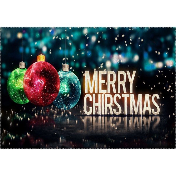 Covor Vitaus Christmas Period Three Balls With Sign, 50 x 80 cm