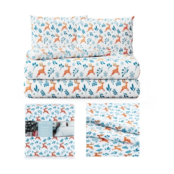 Lenjerie de pat dublă din flanelă AmeliaHome Snuggy Northpole, 200 x 200 cm-image-2