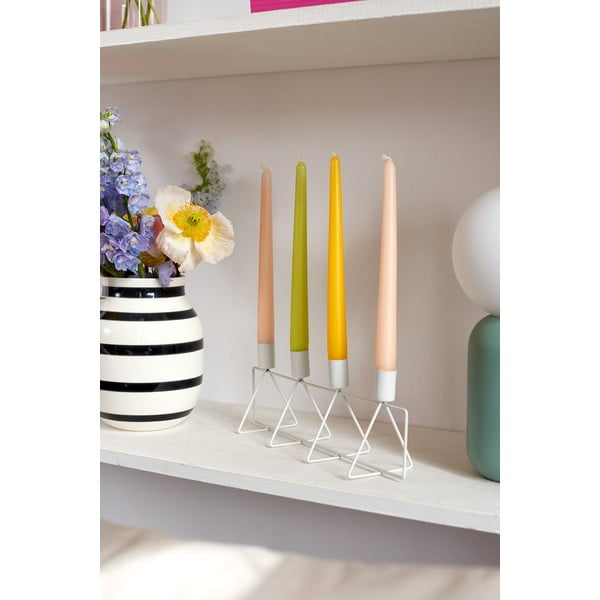 Sfeșnic pentru 4 lumânări PT LIVING, lungime 40 cm, alb-image-2