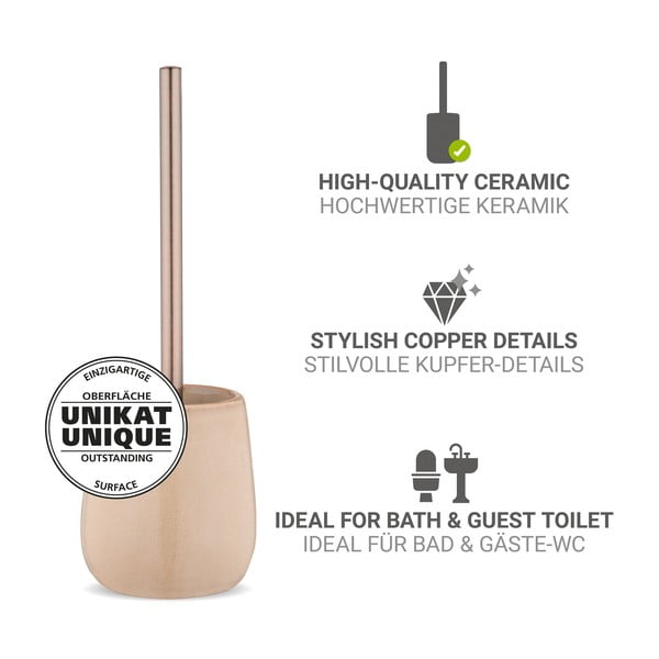 Perie de WC bej din ceramică Sirmione – Wenko-image-2