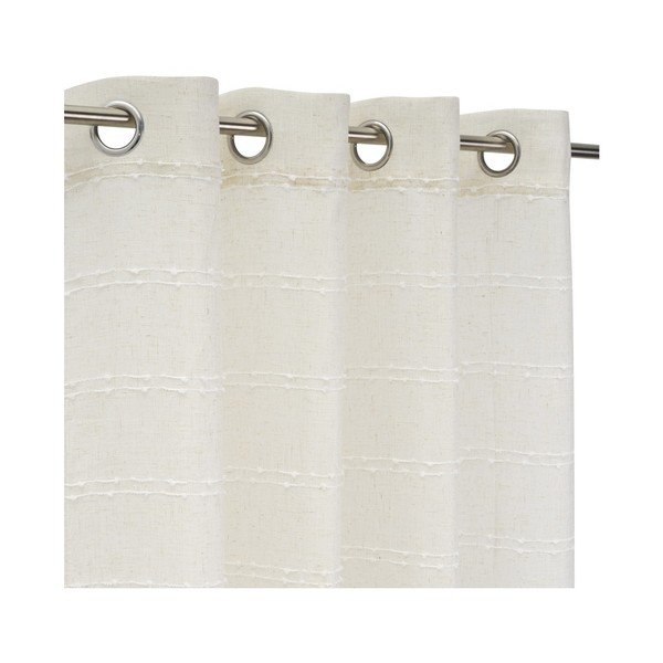 Draperie albă-bej din amestec de in 140x260 cm Nodes – Casa Selección-image-2
