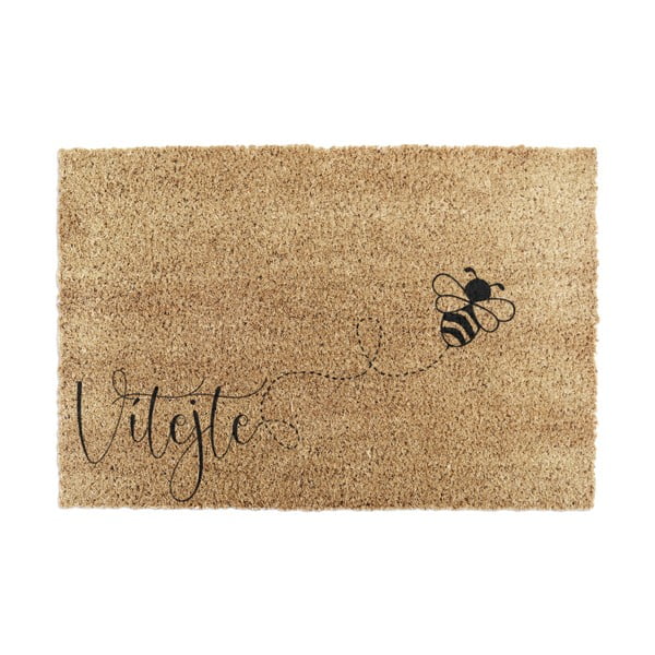 Covoraș de intrare din fibre de nucă de cocos 40x60 cm Včela – Artsy Doormats
