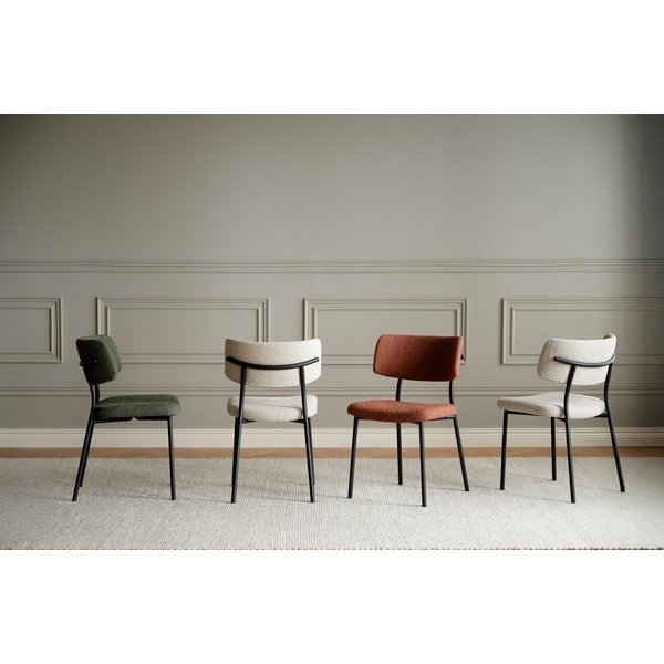 Scaun de dining roșu/negru din oțel Herbster – Rowico-image-3