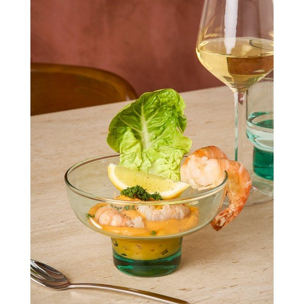 Pahar cupă verde 6 buc. pentru înghețată din sticlă reciclată 400 ml Revera – BonBistro-image-1