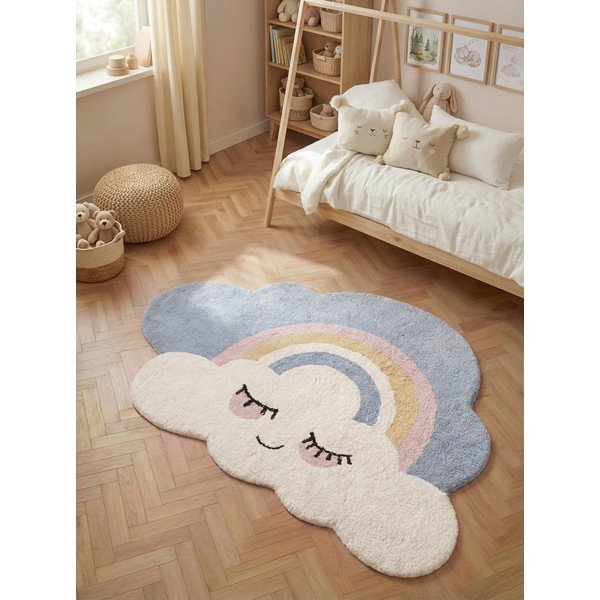 Covor pentru copii crem lavabil/țesut manual din bumbac 140x200 cm Snuggle Nappi – Hanse Home-image-1