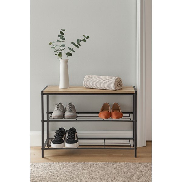 Pantofar negru din oțel 63x44x30 cm Asten – Bonami Essentials-image-1