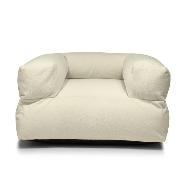 Fotoliu bean bag gri deschis cu tapițerie din țesătură bouclé MooG – SLOWDOWN-image-2