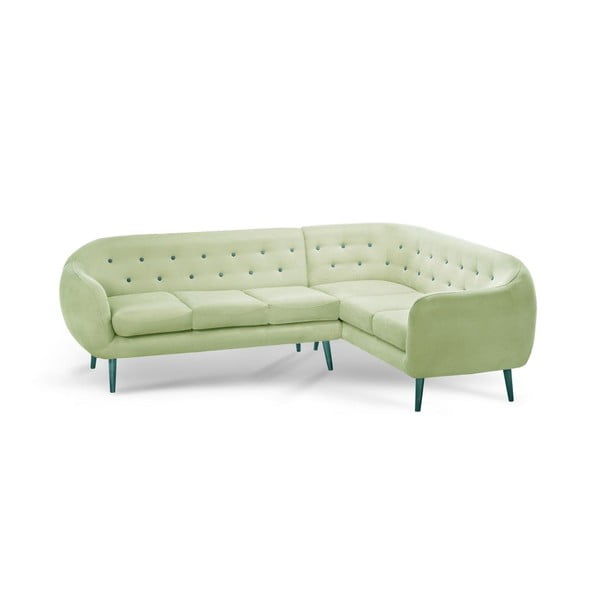 Canapea cu șezlong pe partea dreaptă Constellation Grand, verde fistic