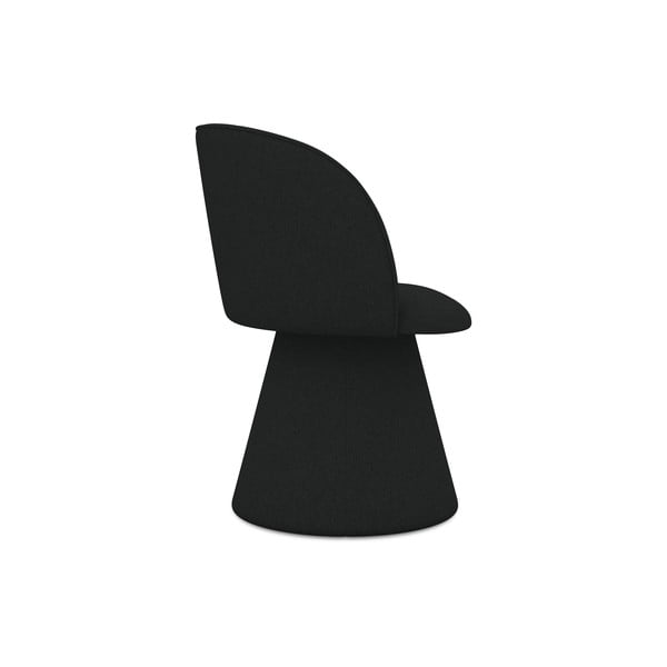 Scaun de sufragerie negru tapițat Maia – Makamii-image-2