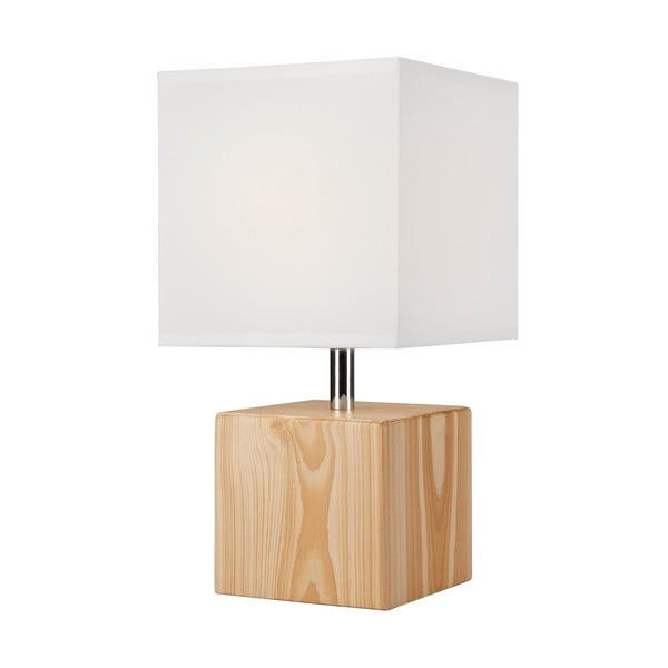 Veioză maro deschis cu abajur textil (înălțime 29,5 cm) Natura – LAMKUR