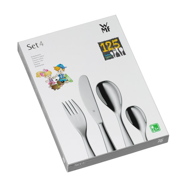 Set tacâmuri 4 piese din oțel inoxidabil pentru copii WMF Cromargan® Zwerge-image-1