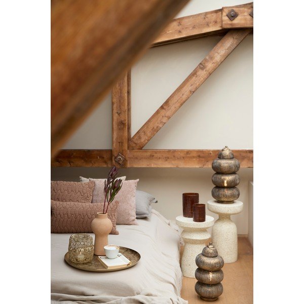 Măsuță auxiliară rotundă din ciment terrazzo ø 32 cm Sella – Light & Living-image-3