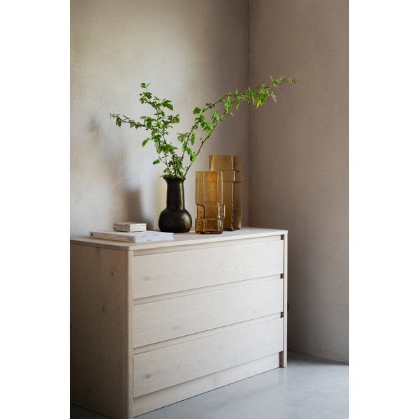Comodă în culoare naturală deschisă cu aspect de lemn de stejar 110x70x45 cm Melstone – Rowico-image-1