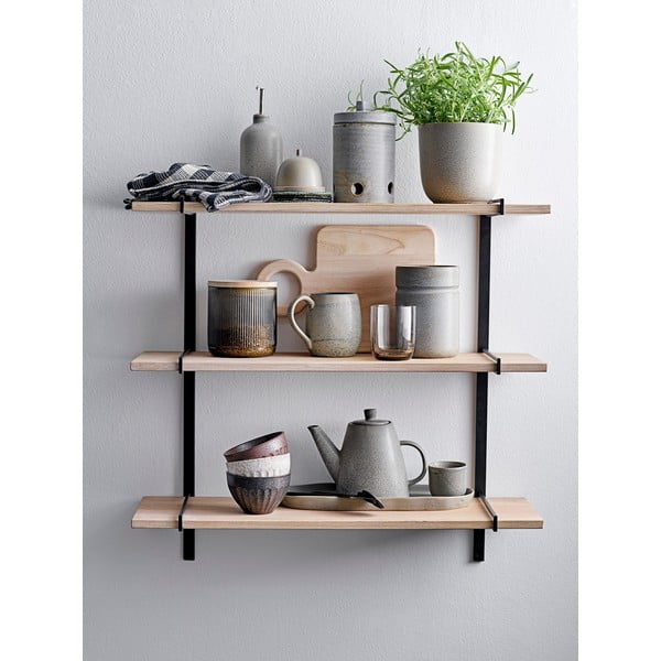 Cană din gresie ceramică Bloomingville Kendra, 500 ml, gri-image-1