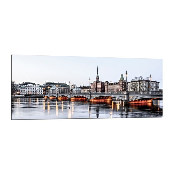 Tablou Styler Glasspik City Stockholm, 50 x 125 cm