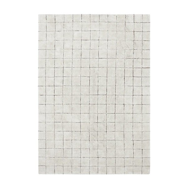Covor crem lavabil/țesut manual din bumbac 120x160 cm Mosaic – Lorena Canals