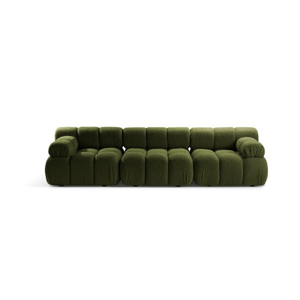 Canapea modulară verde cu tapițerie din țesătură bouclé 282 cm Bellis – Micadoni Home