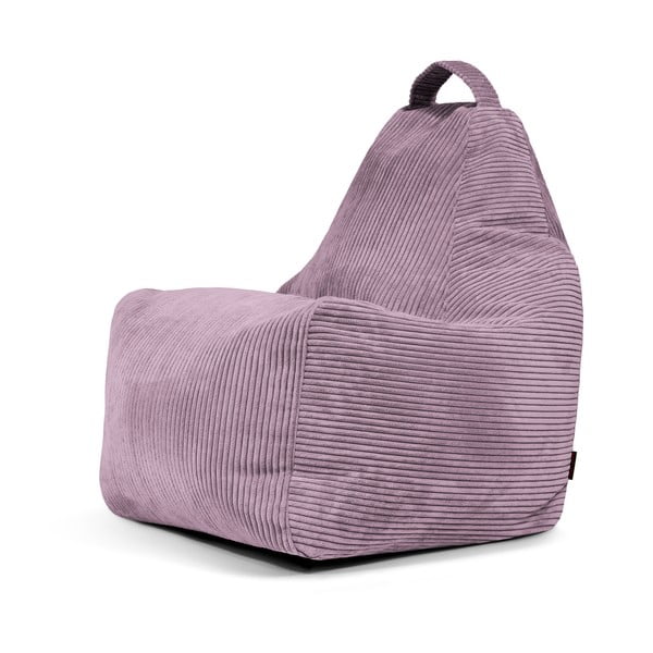 Fotoliu bean bag mov cu tapițerie din catifea reiată Play Amuse – SLOWDOWN