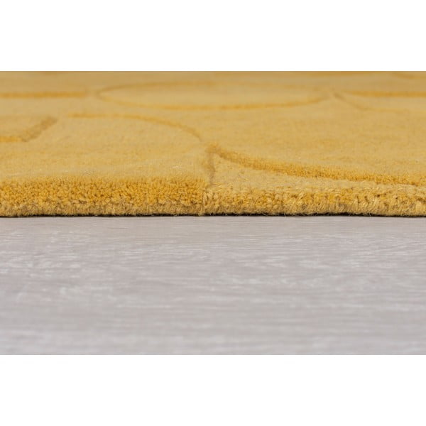 Covor galben rotund din lână ø 160 cm Gigi - Flair Rugs-image-3