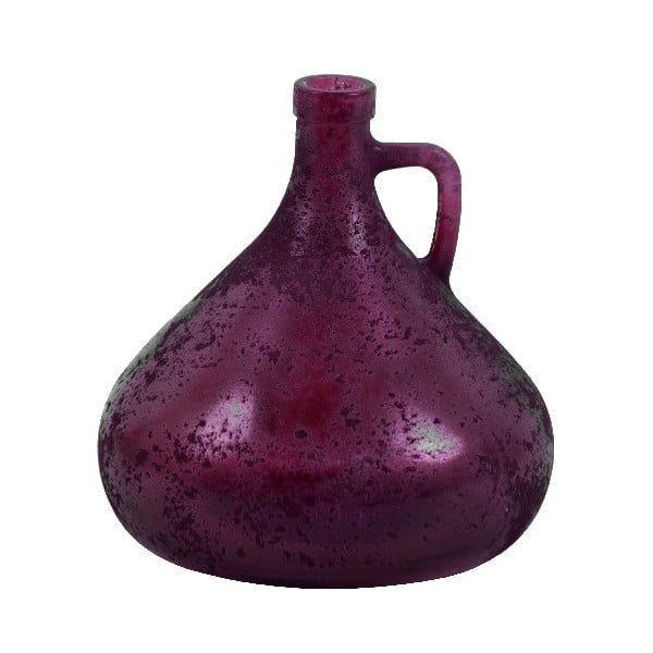 Vază din sticlă reciclată Ego Dekor Cantaro, înălțime 17,5 cm, violet