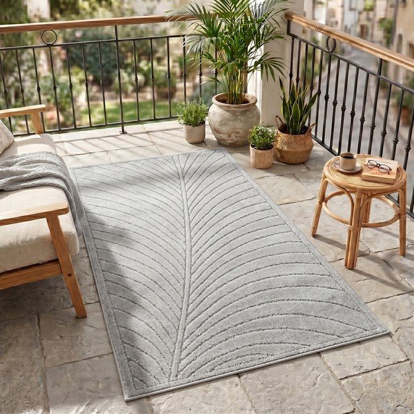 Covor pentru exterior și interior argintiu 80x150 cm Nova 1204 – Ayyildiz Carpets-image-1
