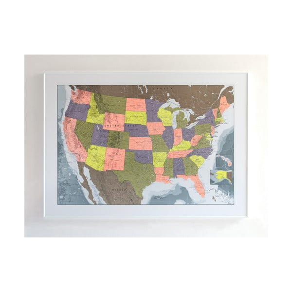 Hartă magnetică SUA The Future Mapping Company USA Map, 100 x 70 cm
