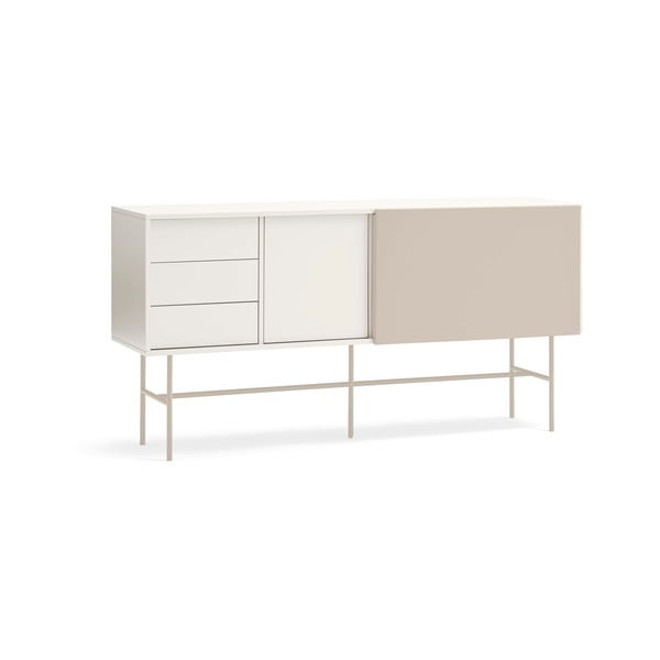 Comodă joasă cu ușă glisantă bej-crem 180x91 cm Nube – Teulat-image-2