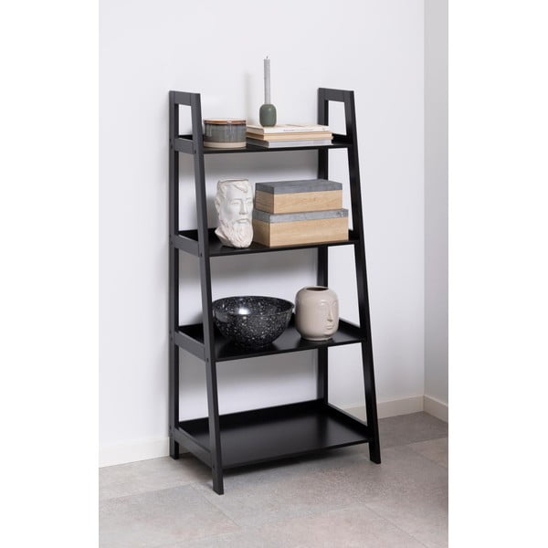 Bibliotecă Actona Wally, înălțime 130 cm, negru-image-1