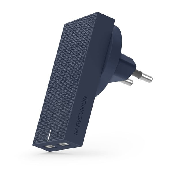 Încărcător cu 2 porturi USB Native Union Smart Charger, albastru închis