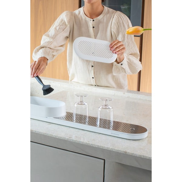 Suport pentru accesorii de spălat alb din plastic SinkStyle – Brabantia-image-1