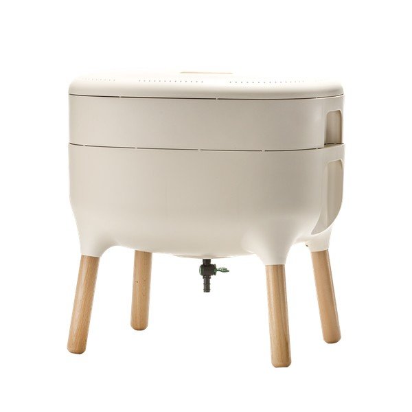 Coș pentru compost bej Urbalive – Plastia-image-3