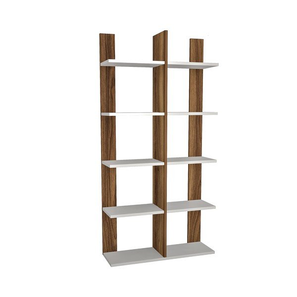 Bibliotecă albă / cu aspect de lemn de pin 75x150 cm Era - Gauge Concept