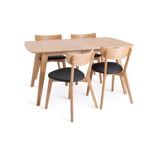 Masă dining extensibilă din lemn de stejar Unique Furniture Rho, 150 x 90 cm-image-4