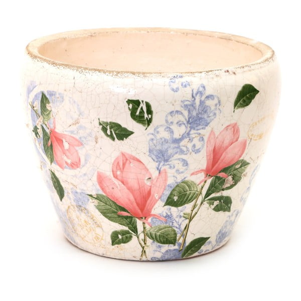  Ghiveci din ceramică Soho And Deco Flor Rosa, ⌀ 26 cm