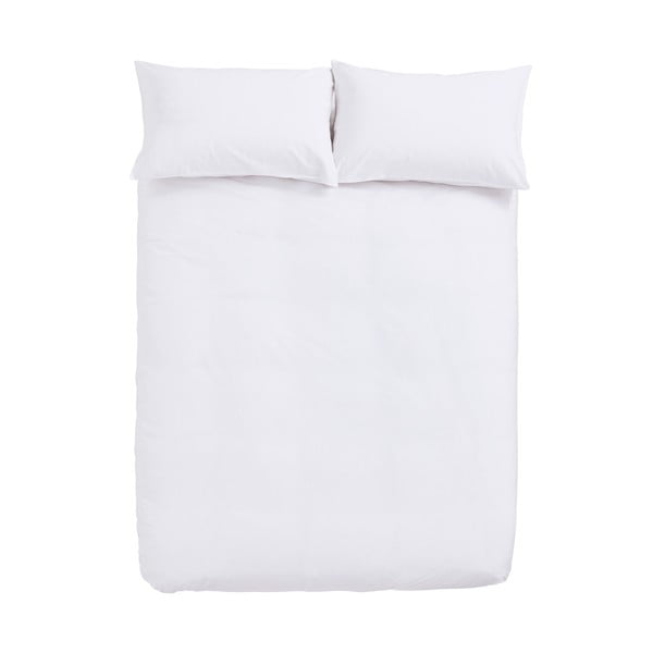 Lenjerie de pat albă din bumbac pentru pat dublu 200x200 cm – Bianca