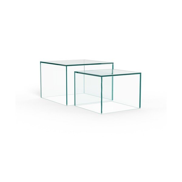 Măsuțe de cafea 2 buc. din sticlă 50x50 cm Dice – Actona-image-3