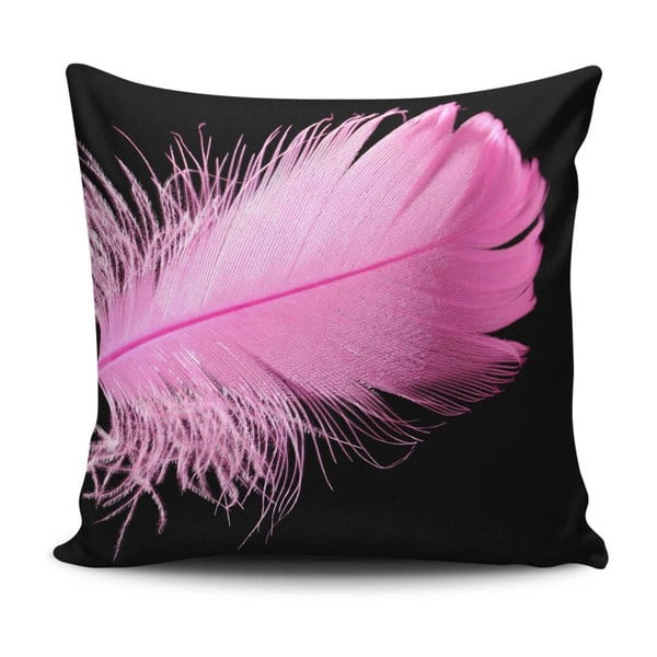 Pernă pentru scaun Gravel Pink Feather, 42 x 42 cm, cu umplutură