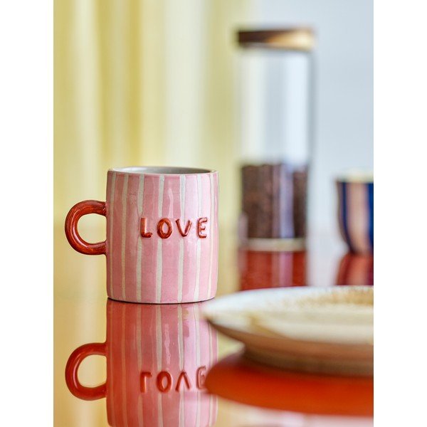 Cană roz din ceramică 325 ml Cherish – Bloomingville-image-2