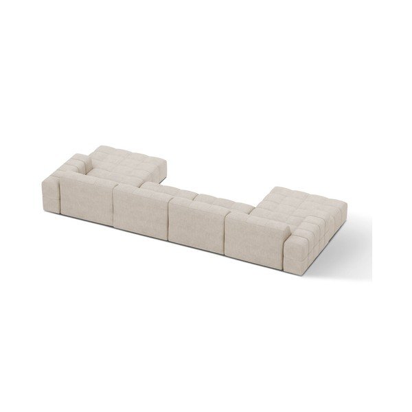 Colțar crem cu tapițerie din chenille (în formă de "U") Chicago – Cosmopolitan Design-image-2