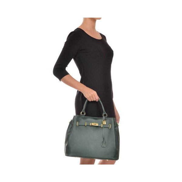 Geantă din piele Isabella Rhea Paris Verde, verde-image-4