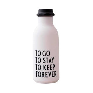 Sticlă pentru apă Design Letters Forever, 500 ml, alb
