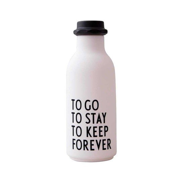 Sticlă pentru apă Design Letters Forever, 500 ml, alb