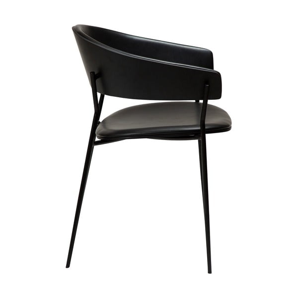 Scaun de sufragerie negru mat cu cotiere Crib – DAN-FORM Denmark-image-3