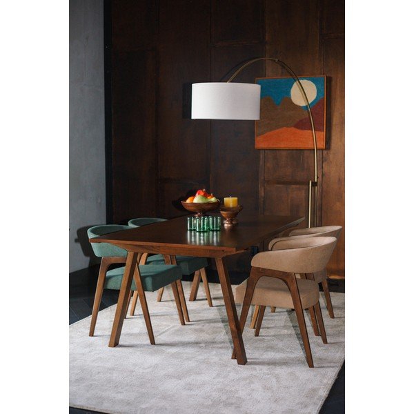 Masă de dining cu blat cu aspect de lemn de  frasin  95x180 cm Adamello – Dutchbone-image-1