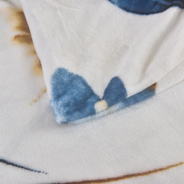 Lenjerie de pat albastru-închis din micropluș/cocolino pentru pat de o persoană 140x200 cm Marbella – My House-image-4