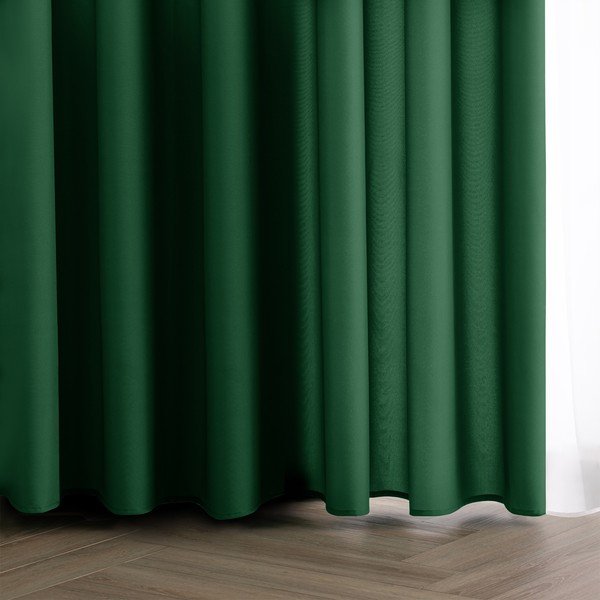 Draperie verde-închis dimout (semi-opacă) 140x250 cm Carli Tie – Restilo-image-1