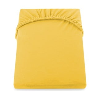 Cearșaf de pat DecoKing Amber Collection, 200-220 x 200 cm, galben